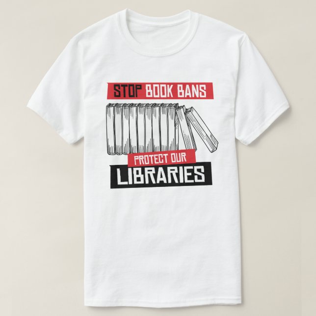T-shirt Arrêter les interdictions de livre protéger les bi (Design devant)