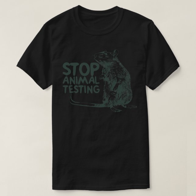 T-shirt Arrêter l'expérimentation animale (Design devant)