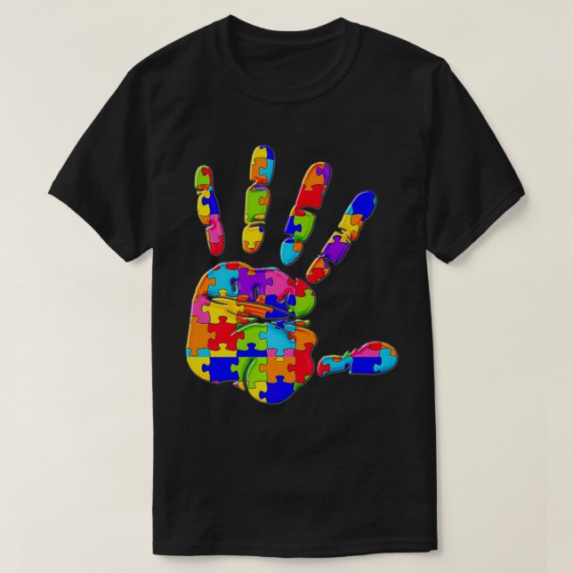 T-shirt Arrêter l'injustice Racisme Jigsaw Autisme Puzzle  (Design devant)