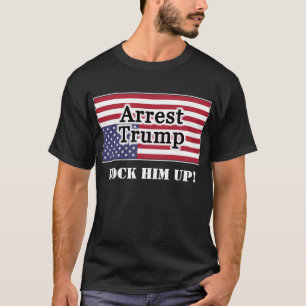 T-shirt Arrêter Trump à l'envers du drapeau américain