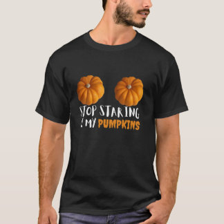 T-shirt Arrêtez De Monter À Mes Citrouilles Drôle Hallowee