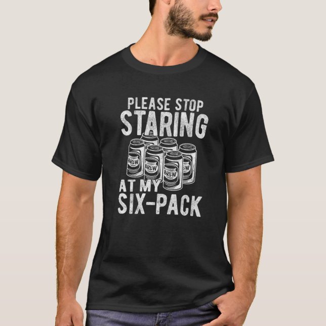 T-shirt Arrêtez Drôle De Se Retrouver Dans Mon Pack Six, D (Devant)