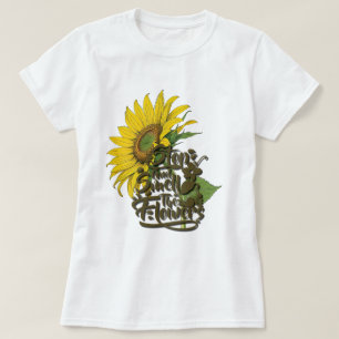 T-shirt Arrêtez et sentez le tournesol des fleurs