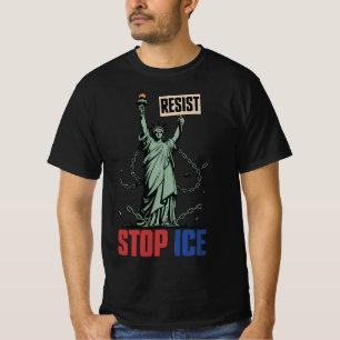 T-shirt Arrêtez ICE Statue de la Liberté Résiste Funny