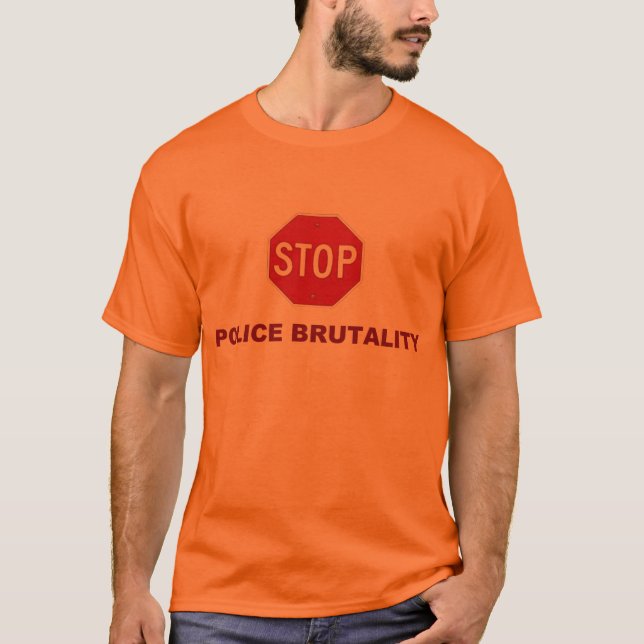 T-shirt arrêtez la brutalité de police (Devant)