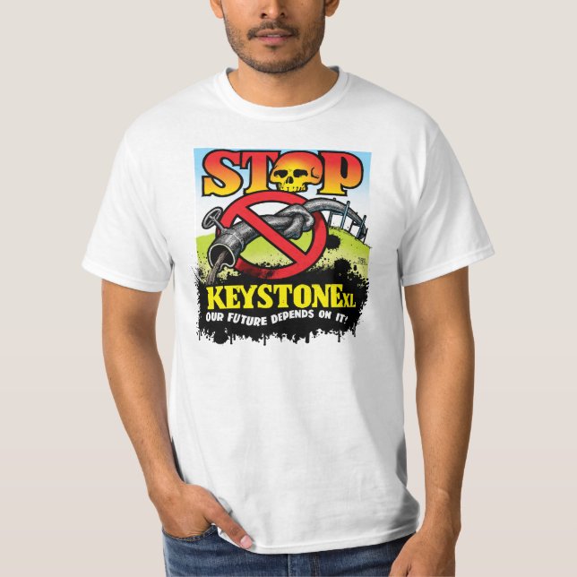 T-shirt Arrêtez la canalisation trapézoïdale (Devant)