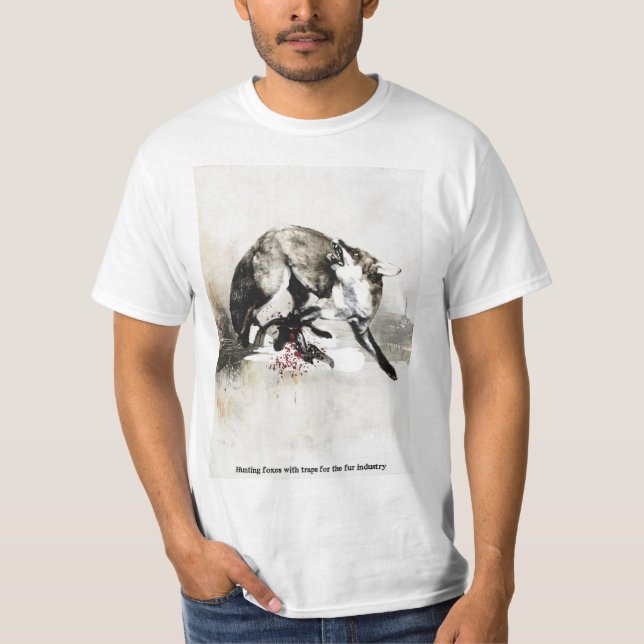T-shirt Arrêtez la chasse au renard (Devant)