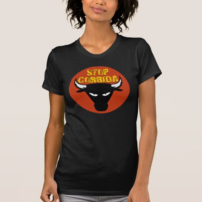T-shirt Arrêtez la chemise de Corrida (Devant)