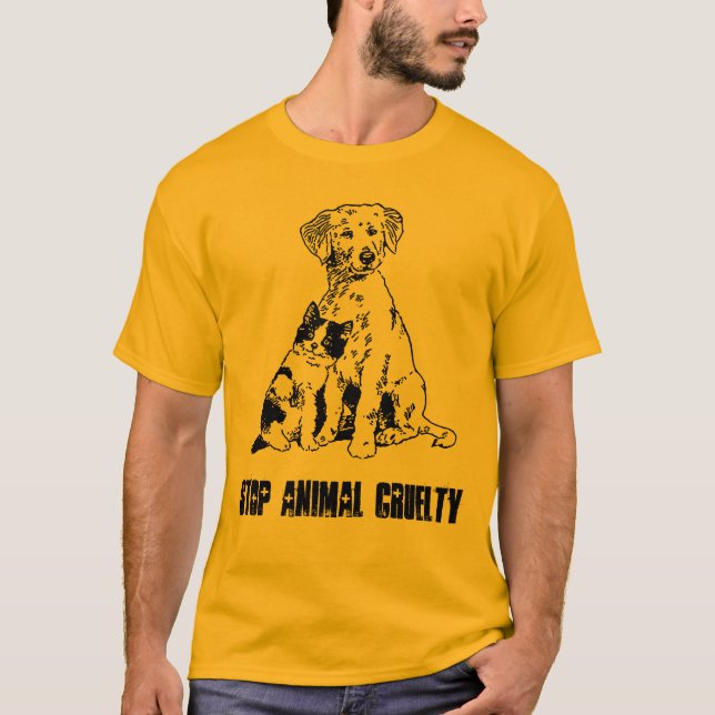 T-SHIRT ARRÊTEZ LA CRUAUTÉ ANIMALE (Devant)