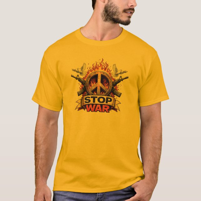 T-shirt Arrêtez la guerre (Devant)