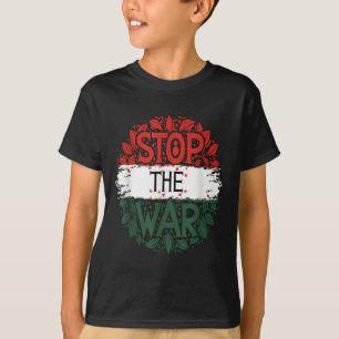 T-shirt Arrêtez la guerre, anti-guerre, Palestine libre, P