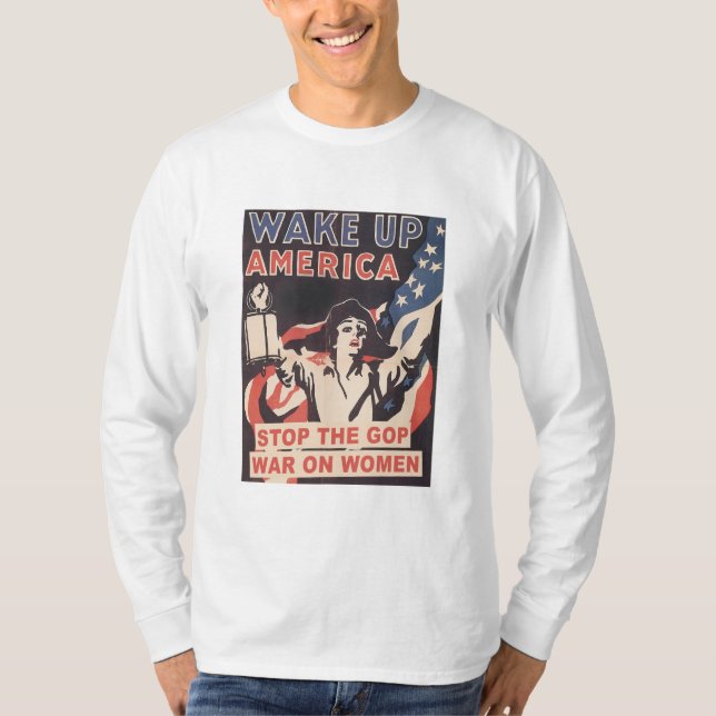 T-shirt Arrêtez la guerre du GOP contre les femmes, Pro-Ch (Devant)