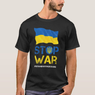 T-shirt Arrêtez la guerre Soutien Ukraine Ukraine drapeau