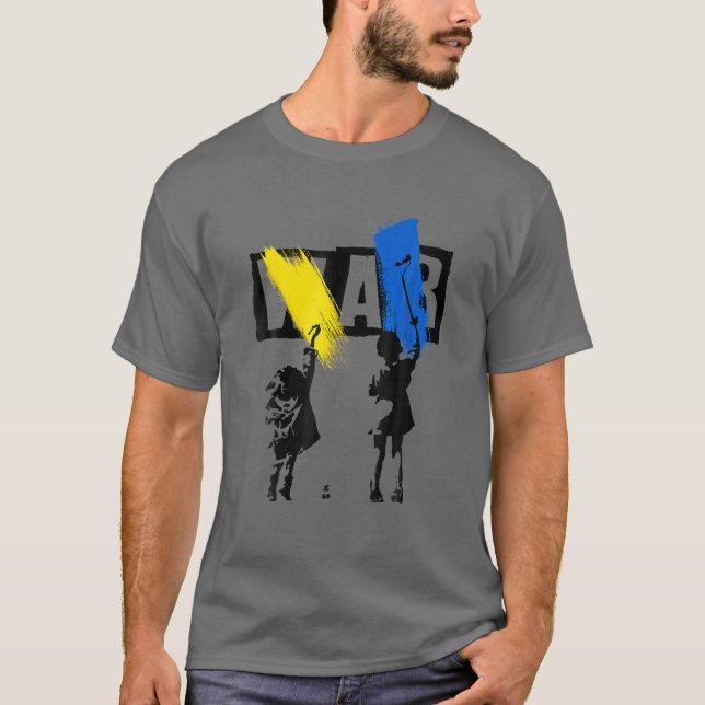 T-shirt Arrêtez la guerre Ukraine Sauvez l'Ukraine Je me t (Devant)