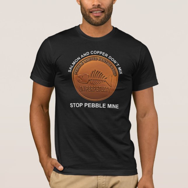 T-shirt Arrêtez la mine de galets - Pebble Mine Penny (Devant)