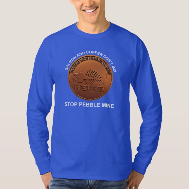 T-shirt Arrêtez la mine de galets - Pebble Mine Penny (Devant)