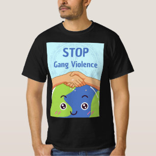 T-shirt Arrêtez la poignée de main de la violence des gang
