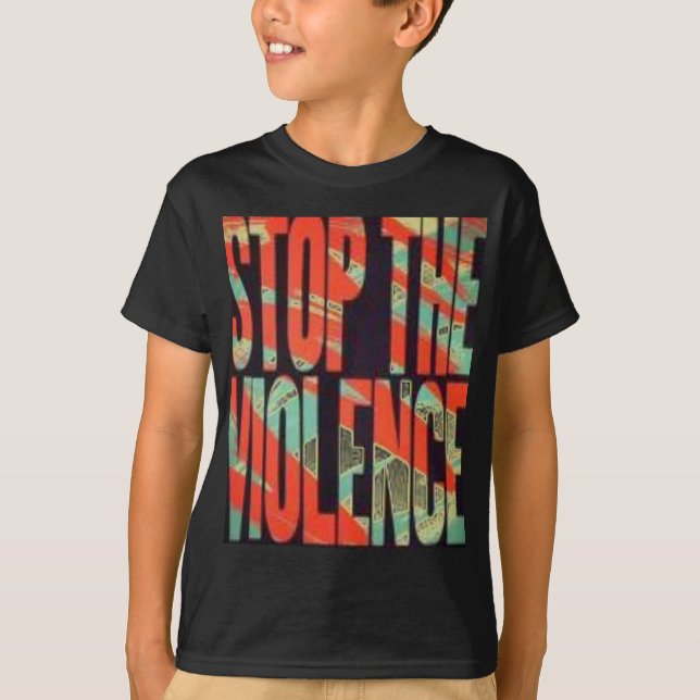 T-shirt Arrêtez la violence 4*U*2*N*V (Devant)