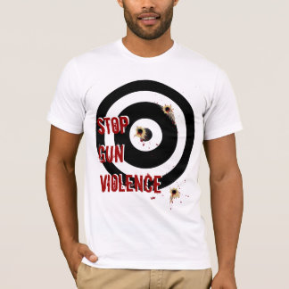 T-SHIRT ARRÊTEZ LA VIOLENCE ARMÉE AVEC DES TIRS DE BALLE
