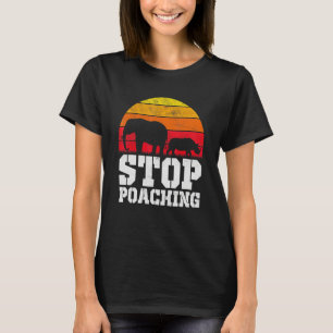 T-shirt Arrêtez l'abattage illégal de l'éléphant rhinocéro