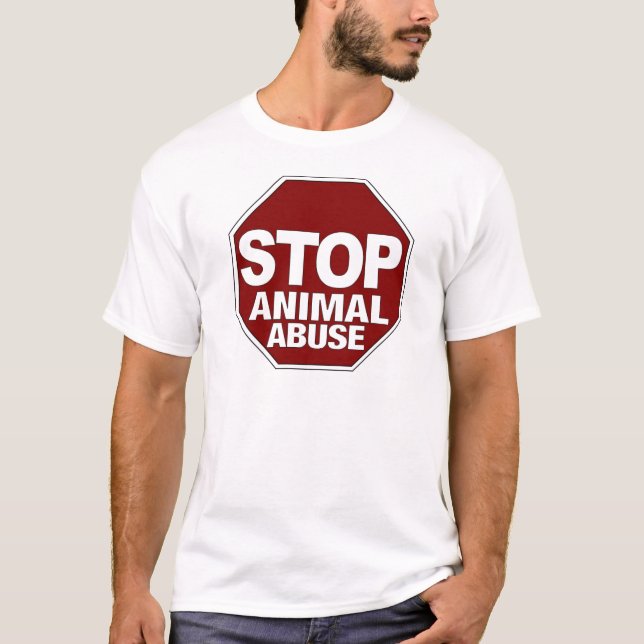 T-shirt Arrêtez l'abus animal (Devant)