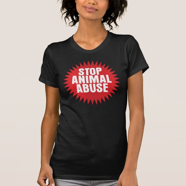 T-shirt Arrêtez l'abus animal (Devant)