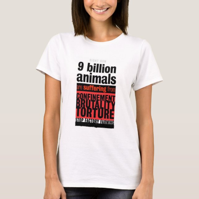 T-shirt Arrêtez l'agriculture d'usine (Devant)