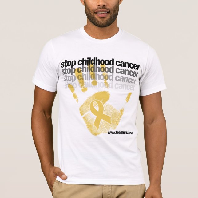 T-shirt Arrêtez le Cancer d'enfance (Devant)