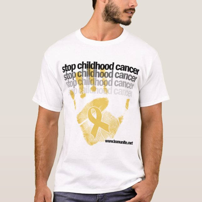 T-shirt Arrêtez le Cancer d'enfance -- PERSONNALISABLE (Devant)