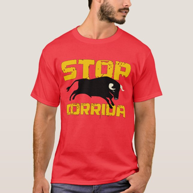 T-shirt arrêtez le corrida (Devant)