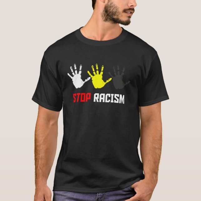 T-shirt Arrêtez le racisme (Devant)