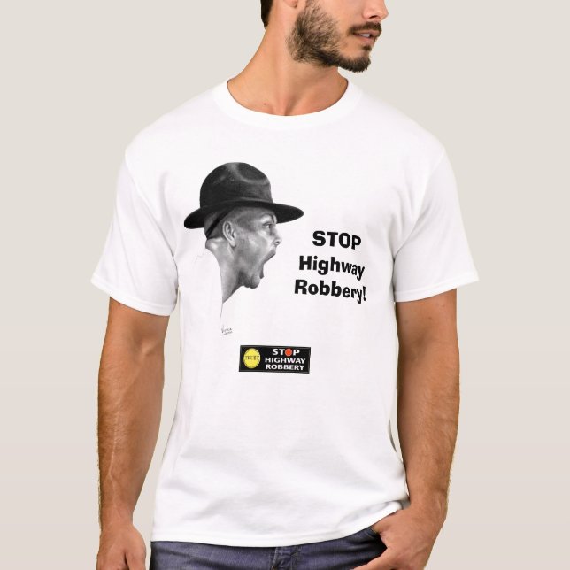 T-shirt ARRÊTEZ le vol de route (Devant)