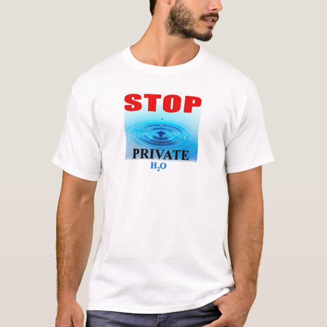 T-shirt Arrêtez l'eau privée (Devant)