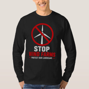 T-shirt Arrêtez les fermes éoliennes protégeons nos paysag
