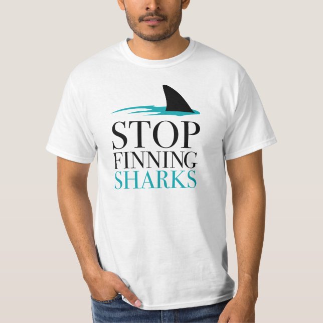 T-SHIRT ARRÊTEZ LES REQUINS DE FINNING (Devant)
