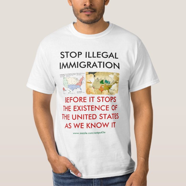 T-SHIRT ARRÊTEZ L'IMMIGRATION ILLÉGALE (Devant)