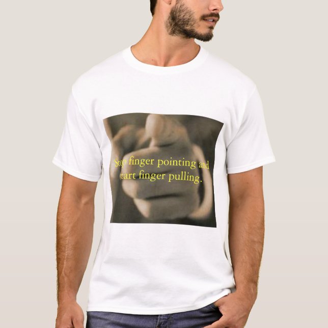 T-shirt arrêtez l'indication par les doigts (Devant)