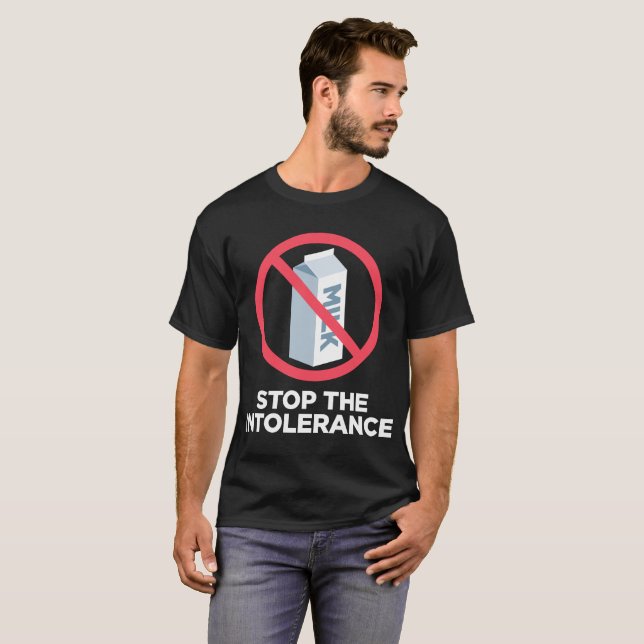 T-shirt Arrêtez l'intolérance (Devant entier)