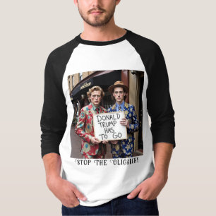 T-shirt Arrêtez l'oligarchie et la tromperie de Trump