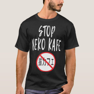 T-shirt Arrêtez Neko Kafe J'ai sauvé les animaux contre le