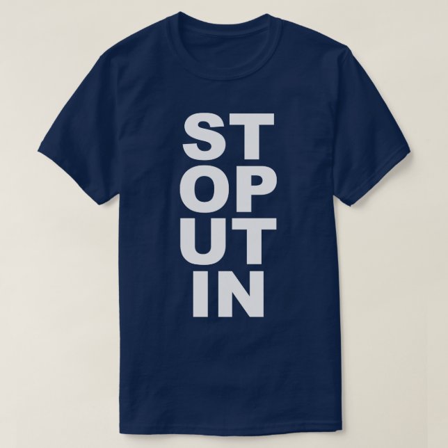 T-shirt Arrêtez Poutine 1 (Design devant)