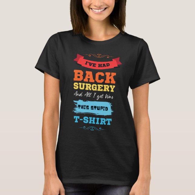 T-shirt Arrière Chirurgie Lumbar Vignée de fusion (Devant)