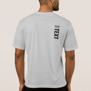 T-shirt Arrière Côté Modèle Mens Sport Activewear Argent