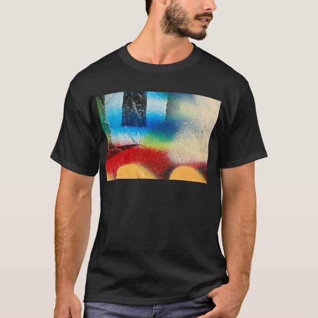T-shirt arrière - plan abstrait de peinture de graffiti (Devant)