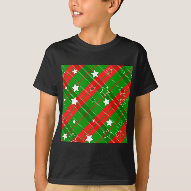 T-shirt arrière - plan abstrait noël motif (Devant)