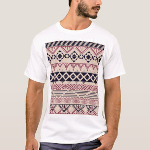 T-shirt arrière - plan Aztèque, tribu vintage, motif ethni