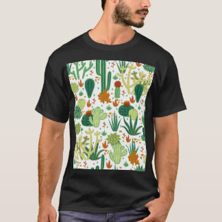 T-shirt Arrière - plan blanc cactus : Graphiques Vintages.