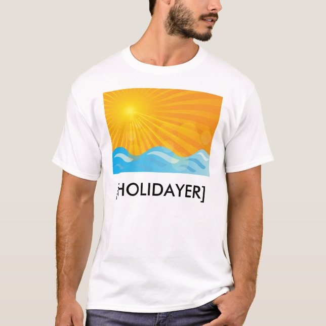 T-shirt Arrière - plan chaud d'été (Devant)