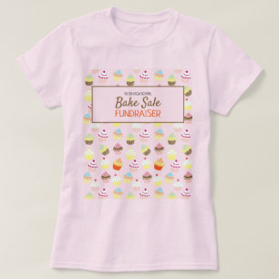 T-shirt Arrière - plan Cupcake, Charity Bake Sale Event