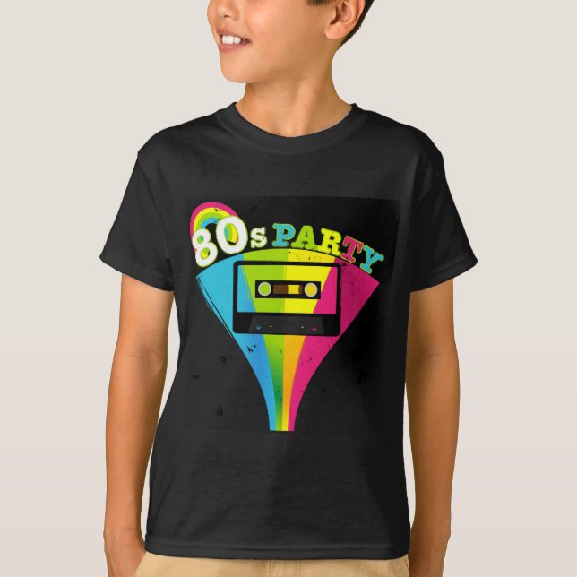 T-shirt arrière - plan de la partie 80s (Devant)